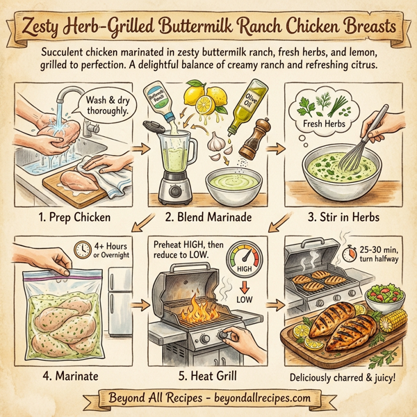 Zesty Herb-Grilled Buttermilk Ranch Chicken Breasts instructions