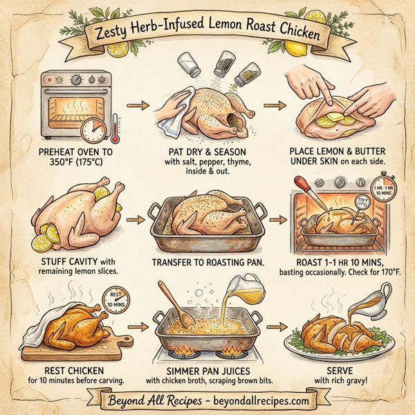 Zesty Herb-Infused Lemon Roast Chicken instructions
