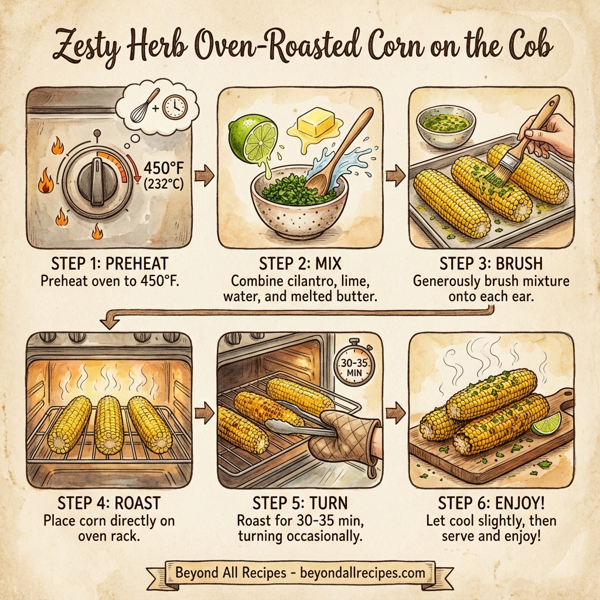 Zesty Herb Oven-Roasted Corn on the Cob instructions