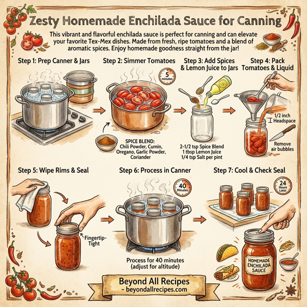 Zesty Homemade Enchilada Sauce for Canning instructions