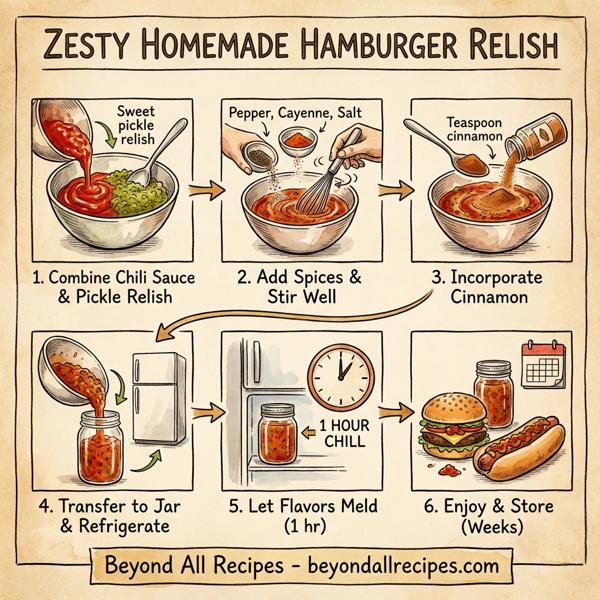 Zesty Homemade Hamburger Relish instructions
