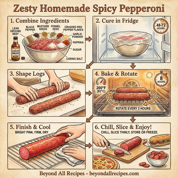 Zesty Homemade Spicy Pepperoni instructions