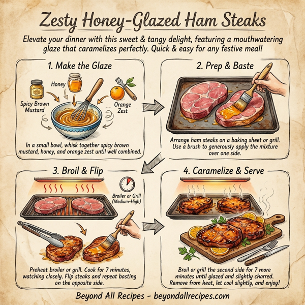 Zesty Honey-Glazed Ham Steaks instructions