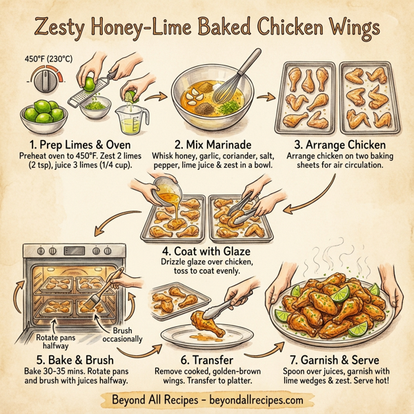 Zesty Honey-Lime Baked Chicken Wings instructions