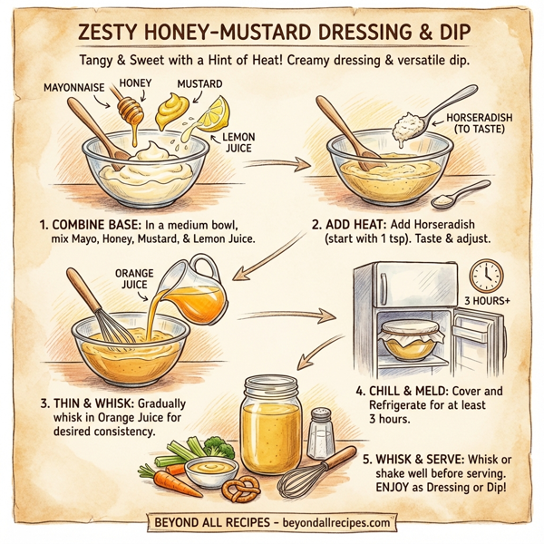 Zesty Honey-Mustard Dressing & Dip instructions