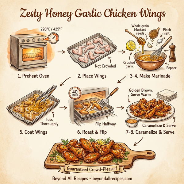 Zesty Honey Garlic Chicken Wings instructions