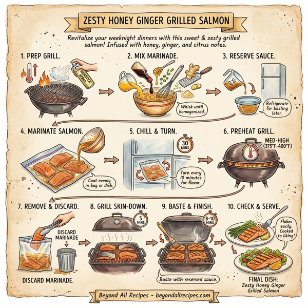 Zesty Honey Ginger Grilled Salmon instructions