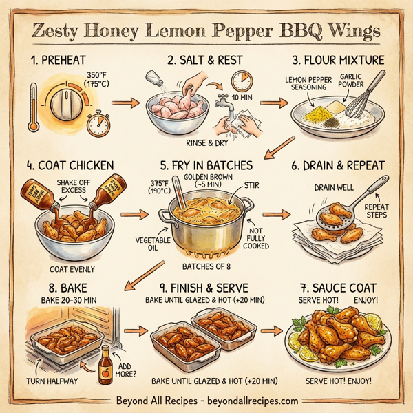 Zesty Honey Lemon Pepper BBQ Wings instructions