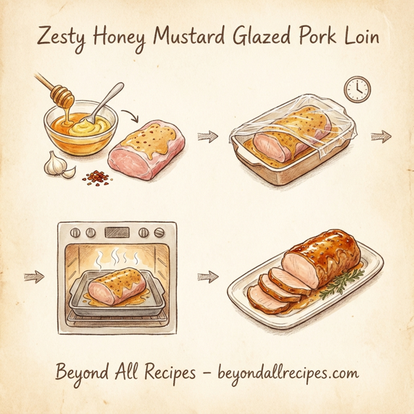 Zesty Honey Mustard Glazed Pork Loin instructions