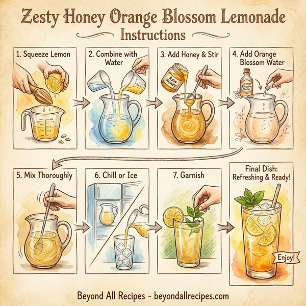 Zesty Honey Orange Blossom Lemonade instructions