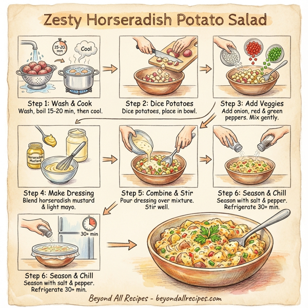 Zesty Horseradish Potato Salad instructions