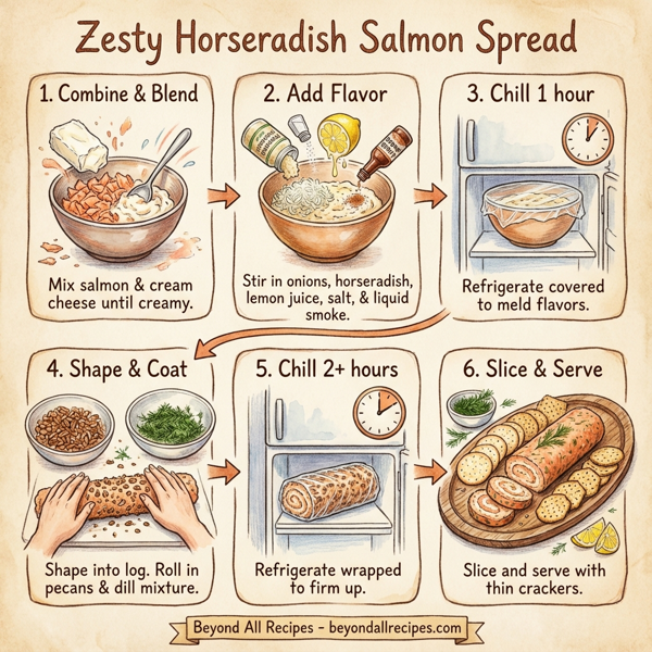 Zesty Horseradish Salmon Spread instructions
