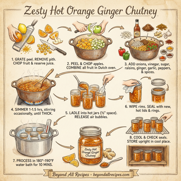 Zesty Hot Orange Ginger Chutney instructions