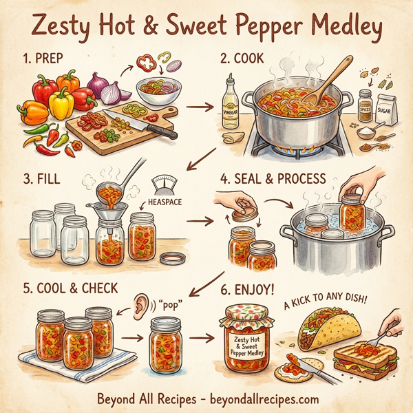 Zesty Hot & Sweet Pepper Medley instructions