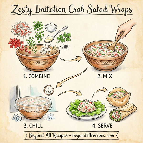 Zesty Imitation Crab Salad Wraps instructions