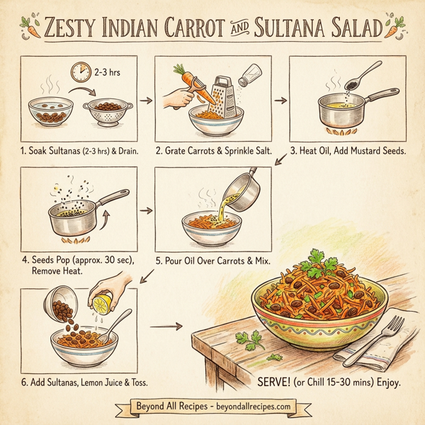 Zesty Indian Carrot and Sultana Salad instructions