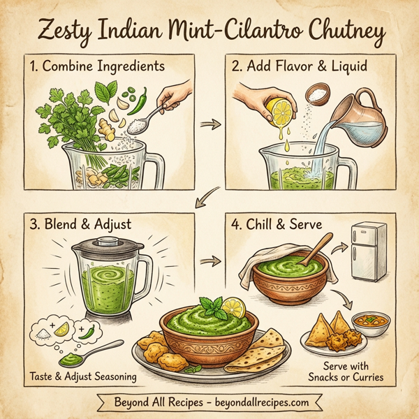 Zesty Indian Mint-Cilantro Chutney instructions