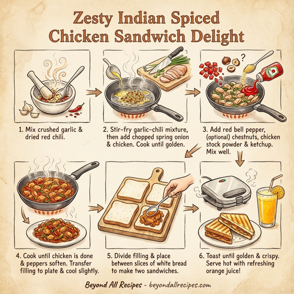 Zesty Indian Spiced Chicken Sandwich Delight instructions