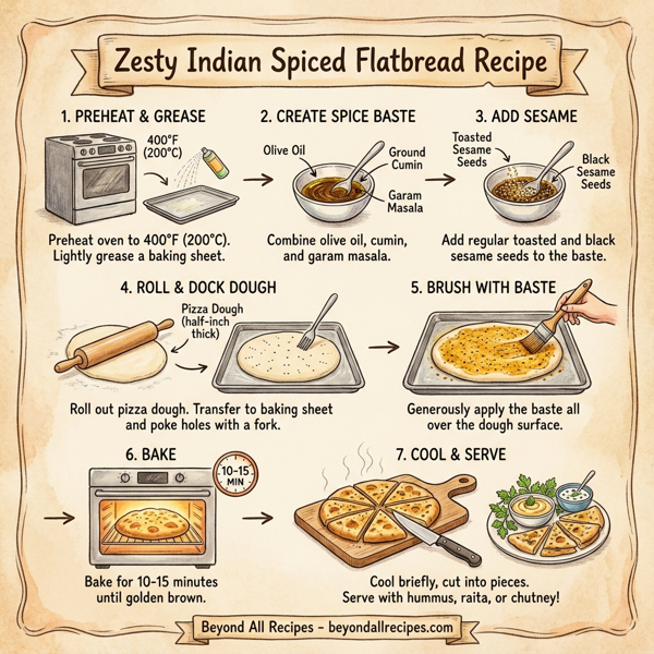 Zesty Indian Spiced Flatbread instructions