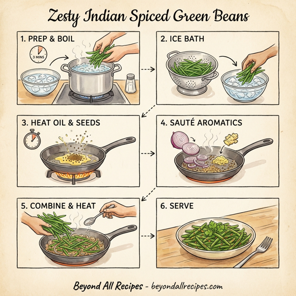 Zesty Indian Spiced Green Beans instructions