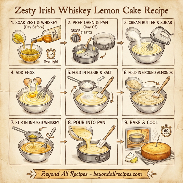 Zesty Irish Whiskey Lemon Cake instructions