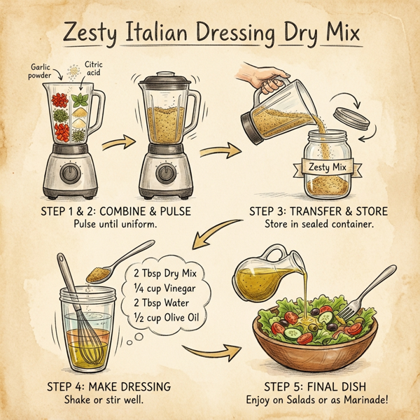 Zesty Italian Dressing Dry Mix instructions
