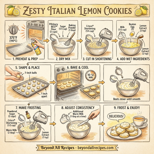 Zesty Italian Lemon Cookies instructions