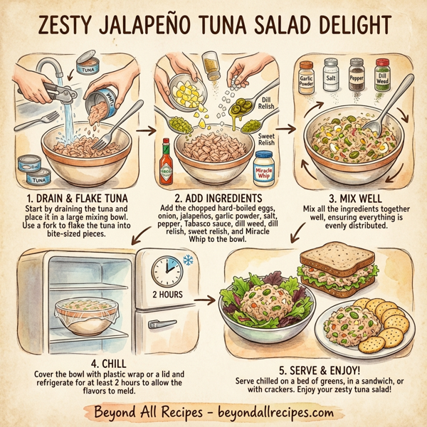 Zesty Jalapeño Tuna Salad Delight instructions