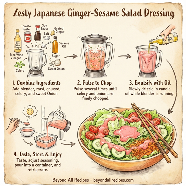 Zesty Japanese Ginger-Sesame Salad Dressing instructions