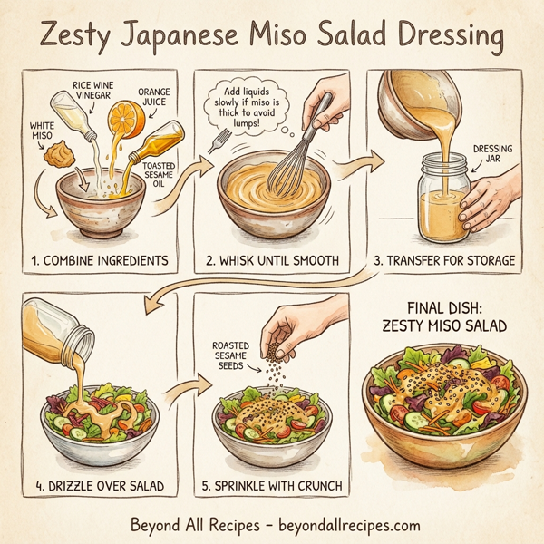 Zesty Japanese Miso Salad Dressing instructions