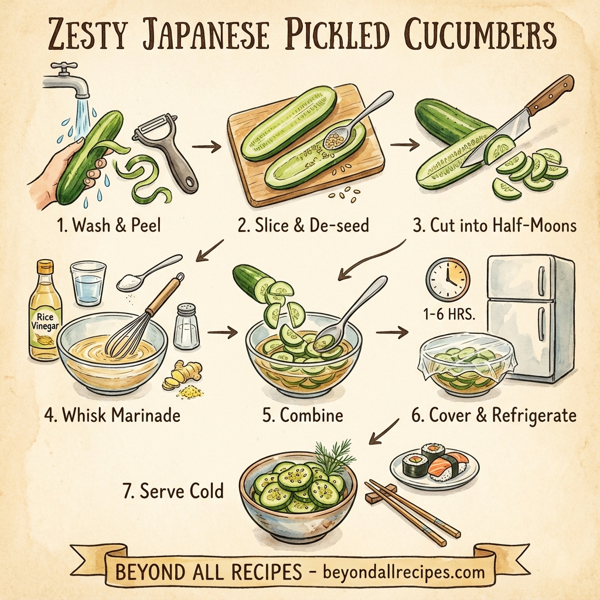 Zesty Japanese Pickled Cucumbers instructions