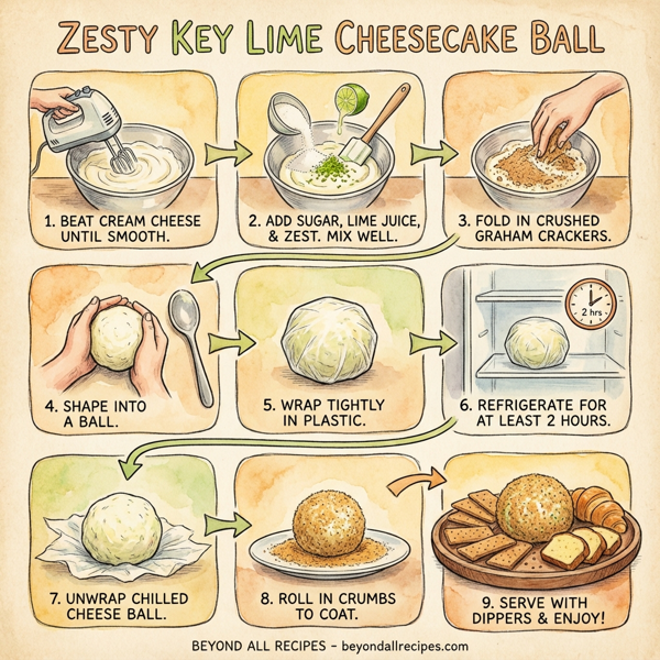 Zesty Key Lime Cheesecake Ball instructions