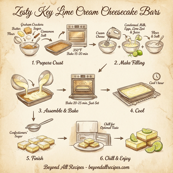 Zesty Key Lime Cream Cheesecake Bars instructions