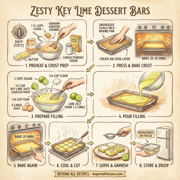 Zesty Key Lime Dessert Bars instructions