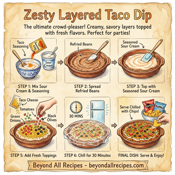 Zesty Layered Taco Dip instructions