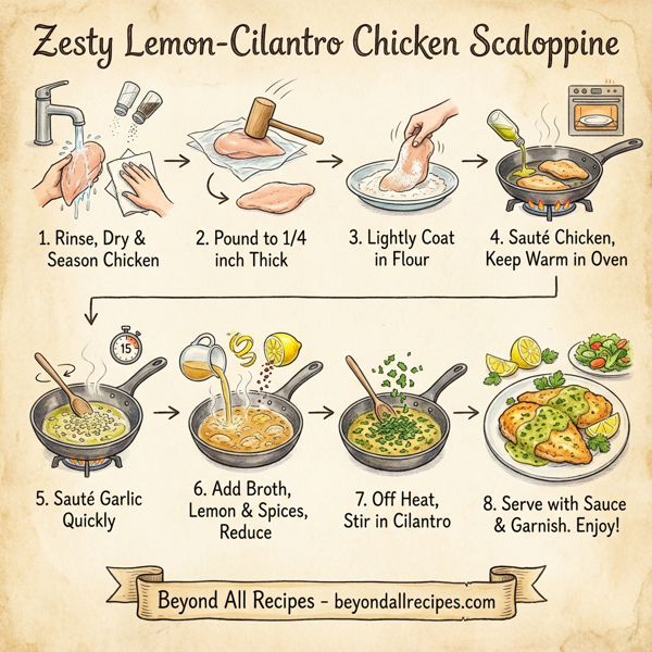 Zesty Lemon-Cilantro Chicken Scaloppine instructions