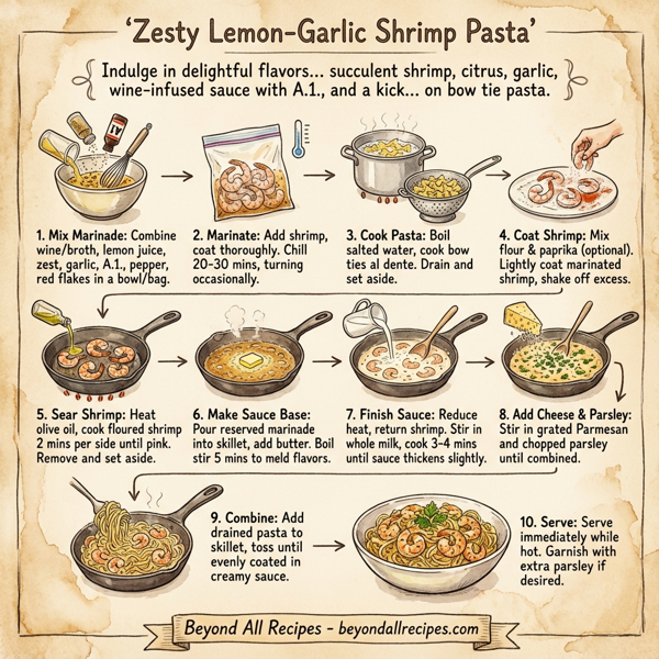 Zesty Lemon-Garlic Shrimp Pasta instructions