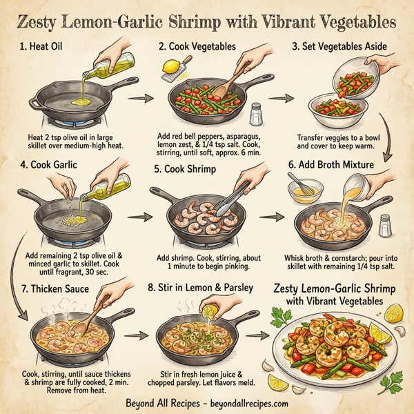 Zesty Lemon-Garlic Shrimp with Vibrant Vegetables instructions