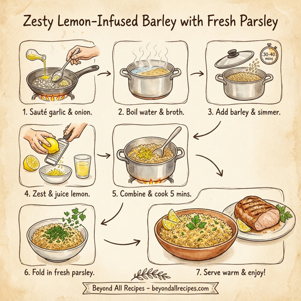 Zesty Lemon-Infused Barley with Fresh Parsley instructions