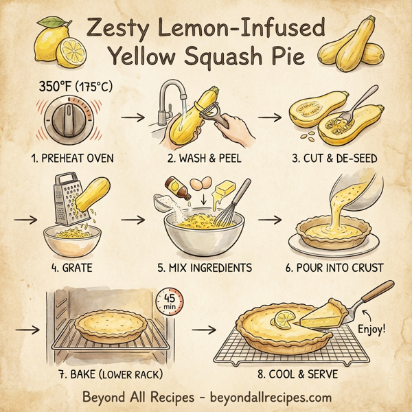Zesty Lemon-Infused Yellow Squash Pie instructions