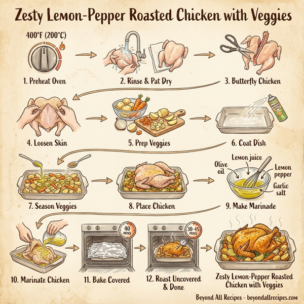 Zesty Lemon-Pepper Roasted Chicken with Veggies instructions