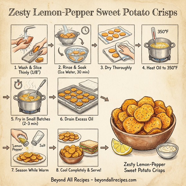Zesty Lemon-Pepper Sweet Potato Crisps instructions