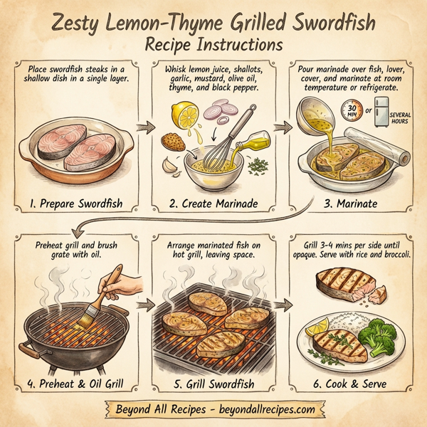 Zesty Lemon-Thyme Grilled Swordfish instructions