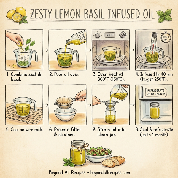 Zesty Lemon Basil Infused Oil instructions
