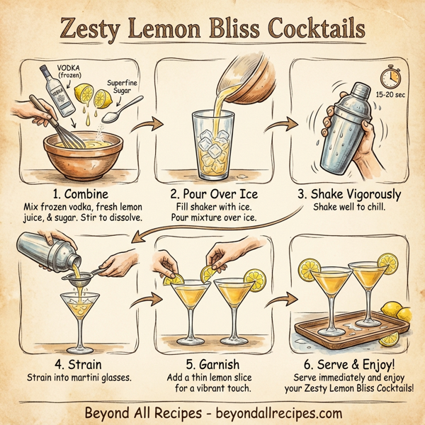 Zesty Lemon Bliss Cocktails instructions