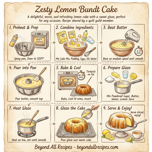 Zesty Lemon Bundt Cake instructions
