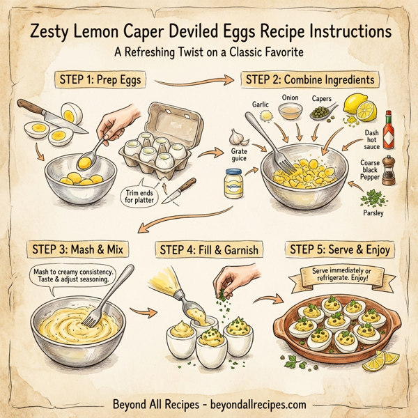 Zesty Lemon Caper Deviled Eggs instructions