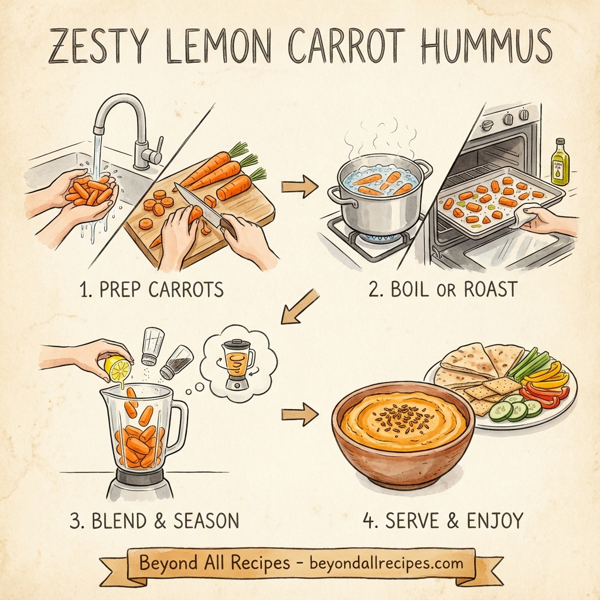 Zesty Lemon Carrot Hummus instructions