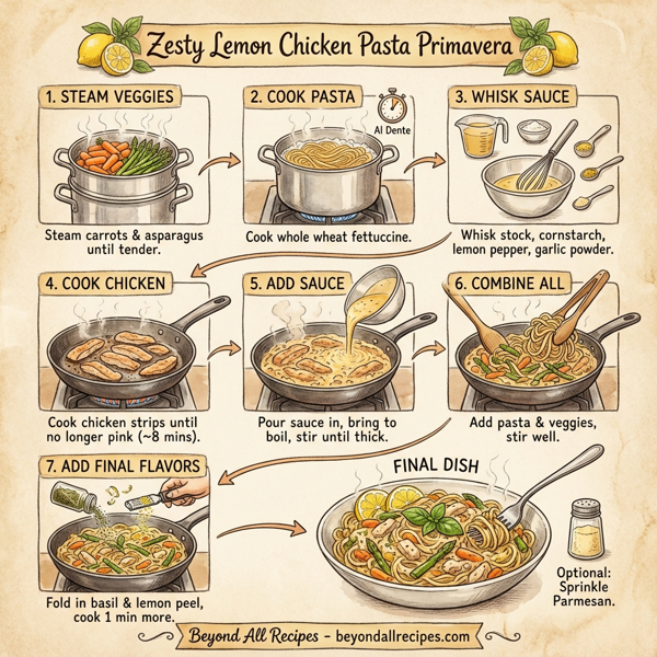 Zesty Lemon Chicken Pasta Primavera instructions