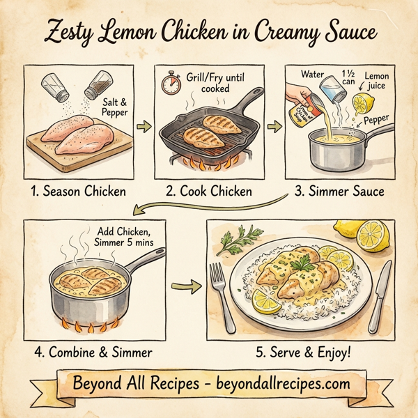 Zesty Lemon Chicken in Creamy Sauce instructions